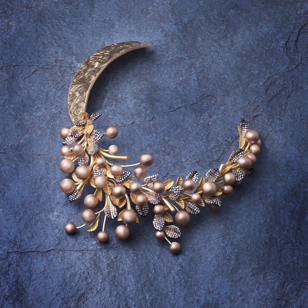 Gold and Silver Pearl Necklace