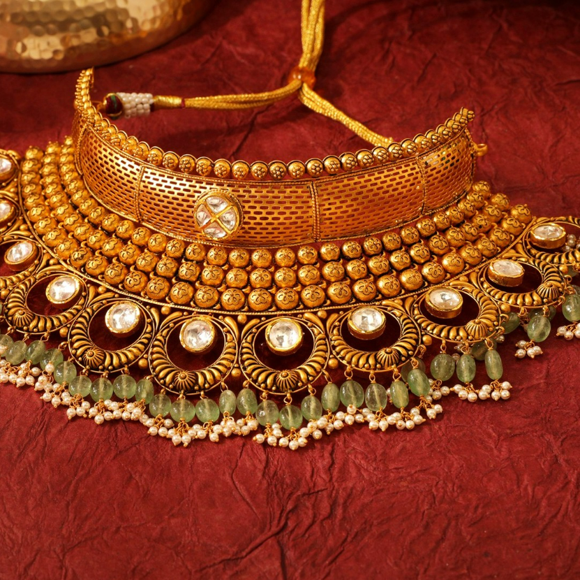 gold necklace set for Brides