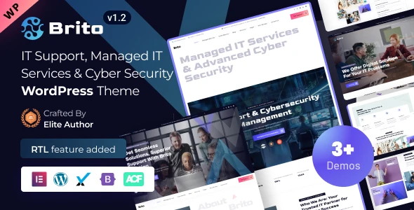 Brito – IT Services & Cyber Security Solutions Elementor WordPress Theme